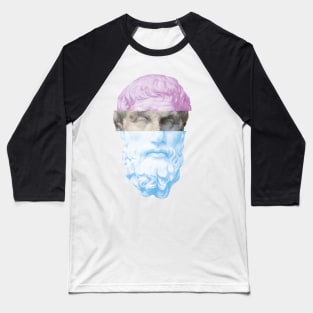 Vaporwave Glitched Greek Bust Baseball T-Shirt